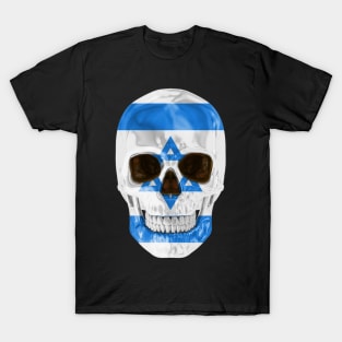 Israel Flag Skull - Gift for Isreali With Roots From Israel T-Shirt